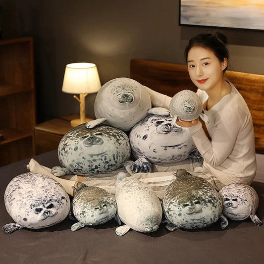 Angry Blob Seal Plush Pillow 30CM | Chubby Sea Lion Stuffed Toy Plush Stuffed Toy Peaceful Pleasures Health and Wellness