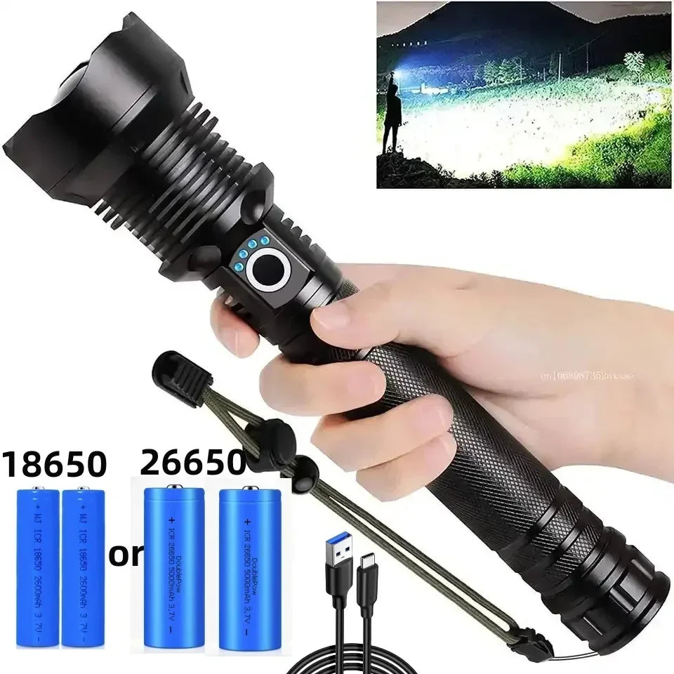ESMARTER XHP70.2 30W USB Rechargeable Tactical Flashlight