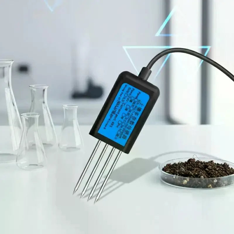 7-in-1 Soil Sensor | Moisture, pH, NPK, EC, RS485 Modbus