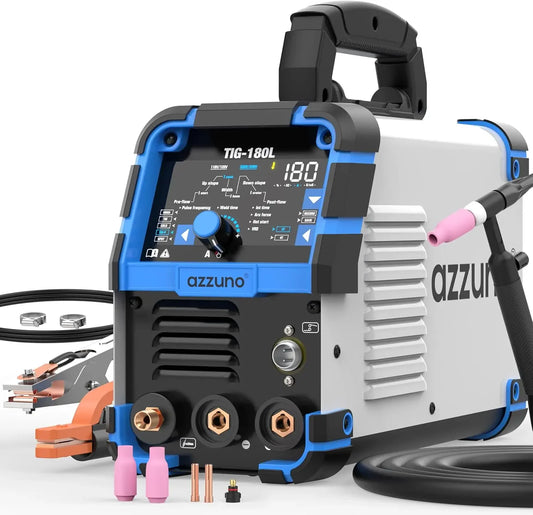 180Amp TIG Welder with Pulse & Cold Modes, Large LED Display, 5-in-1 DC HF/Stick Welding, Dual Voltage 110V&220V Peaceful Pleasures Health and Wellness United States