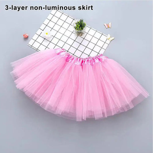 Girls' 3-Layer Tulle Tutu Skirt – Ballet & Party Ages 2–8 Girls Tutu Skirt Oasis Select