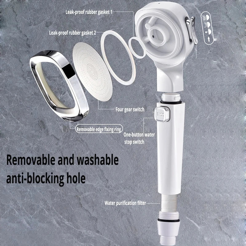 High Pressure Water-Saving Shower Head | 3 Spray Modes