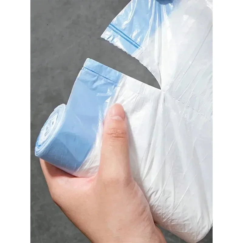 45X45 Household Garbage Bag Drawstring Large Thickening Portable Pull Bag White Plastic Bag draw string bags drawstring bag Peaceful Pleasures Health and Wellness