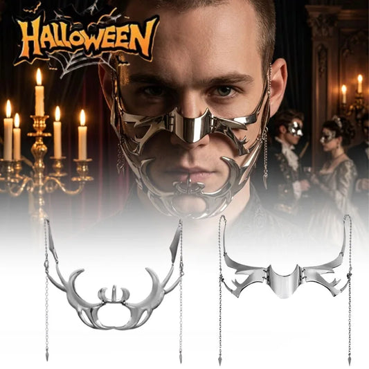 Metal Alien Face Mask Ear Cuff Lip Ring Punk Jewelry Unisex Punk Face Jewelry Peaceful Pleasures Health and Wellness
