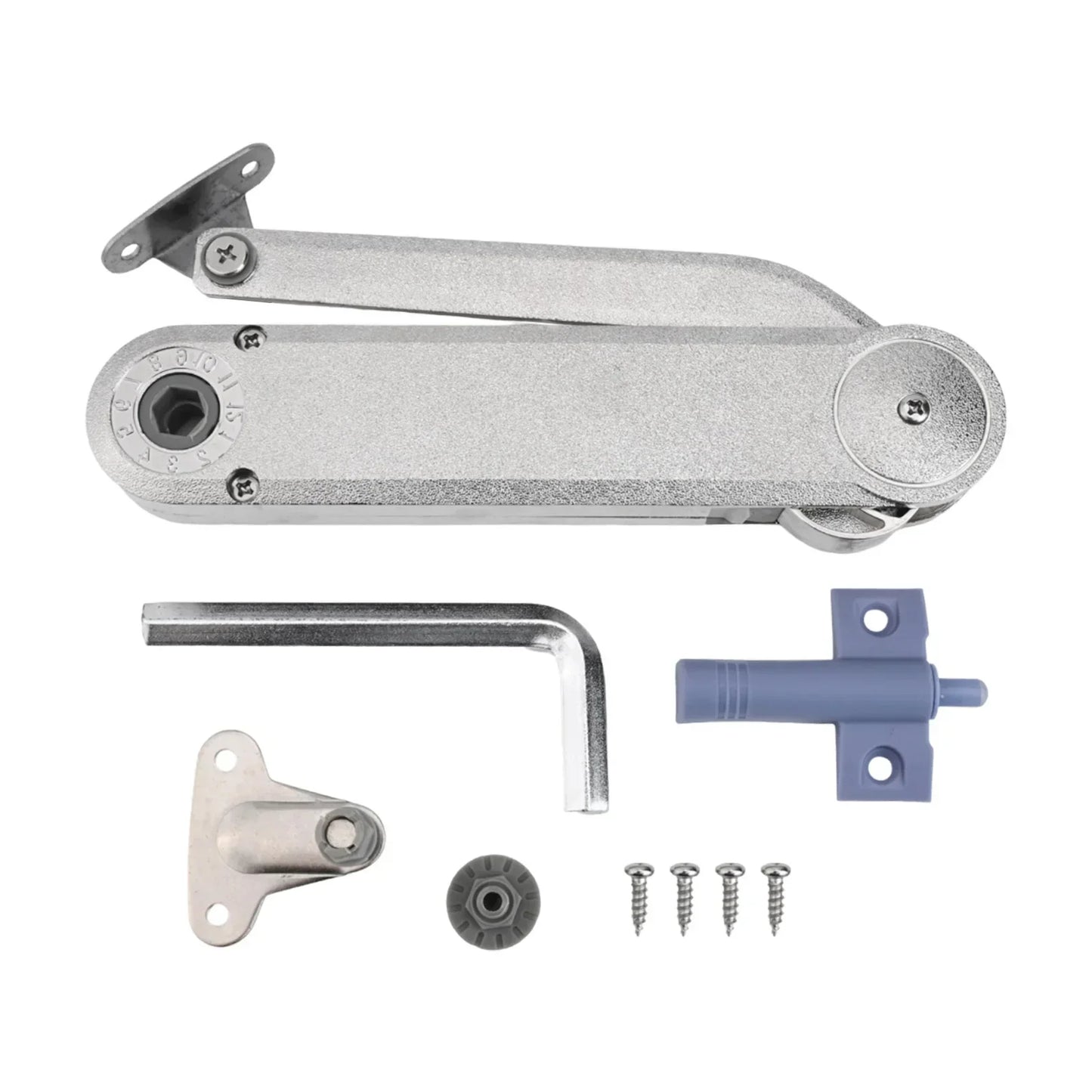 Heavy Duty Zinc Alloy Cabinet Lid Support Rod Hinge – Silver