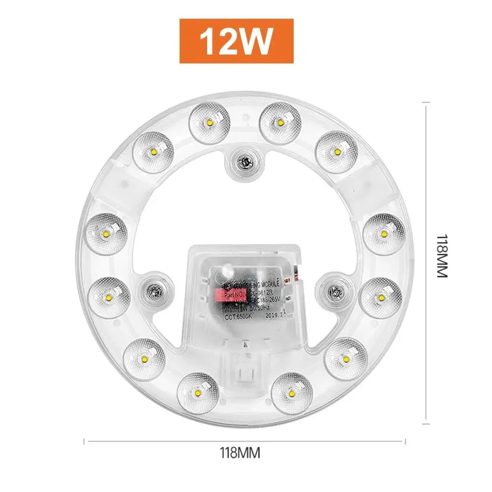 Dimmable Round LED Ceiling Light Module 12W–72W | Aluminum