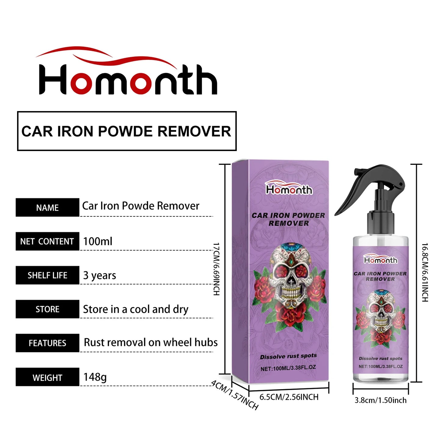 Wheel Hub Rust Removal & Polish Spray 100ml | Rim Cleaner