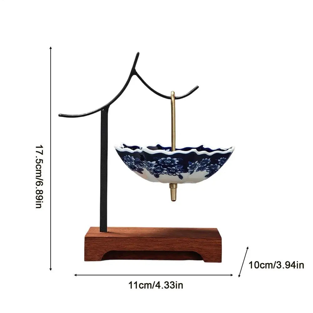 Tea Strainer Umbrella Design Ceramic Leaf Colander with Stand Strainers for Loose Tea for Enhances Flavor Softens Water Cooking Peaceful Pleasures Health and Wellness C China Mainland
