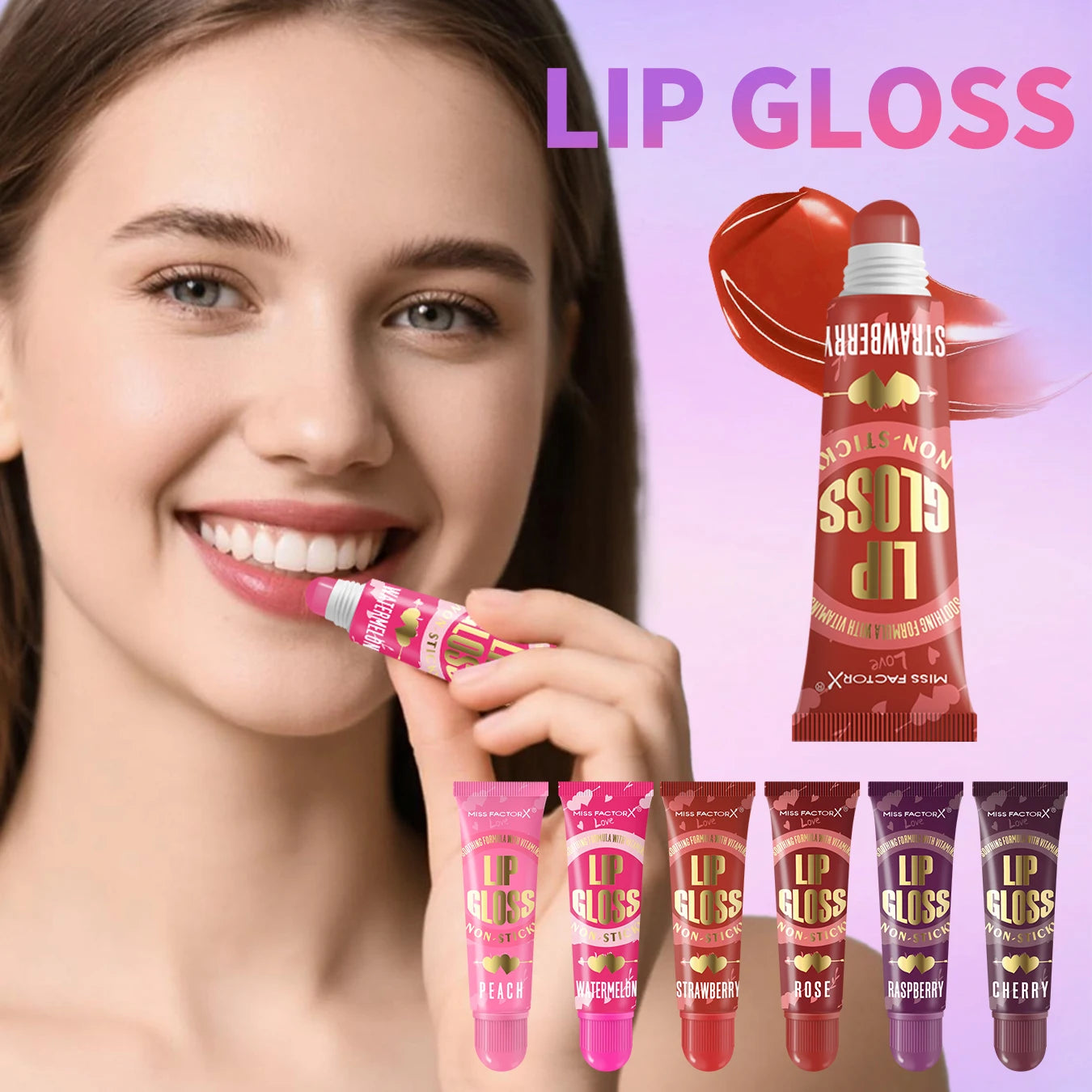 6-piece Moisturizing Lip Oil Set - Long lasting Gloss Effect, Portable Travel Kit, Thanksgiving and Christmas Gift Peaceful Pleasures Health and Wellness