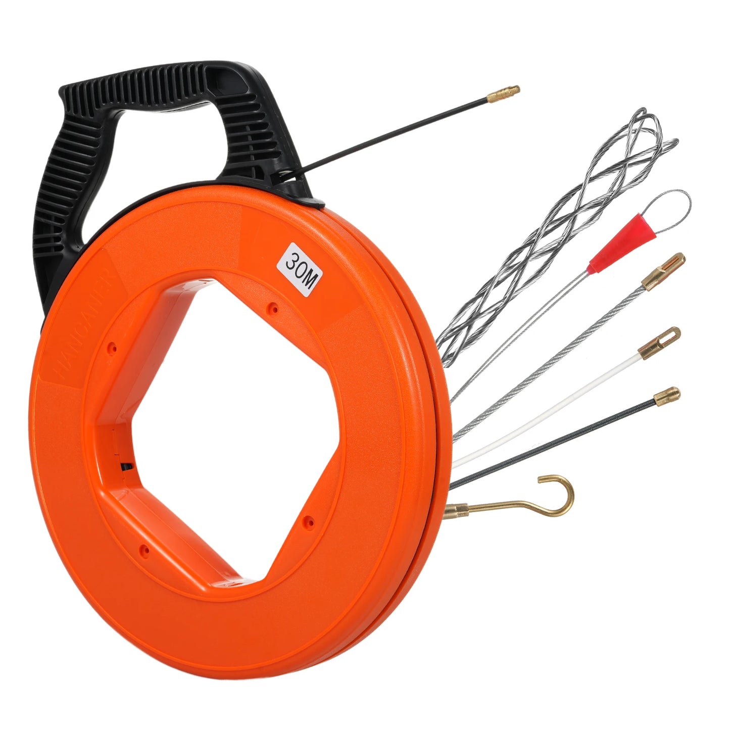 Cable Retractable Aid 30m High-quality Spiral Including 6 Adapters