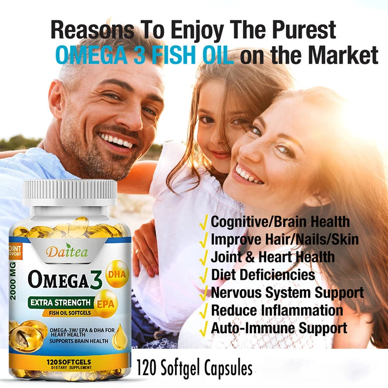 Fish Oil Omega-3 Softgels | Heart, Brain & Joint Health