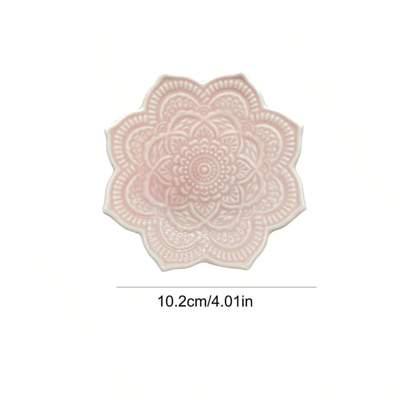 1Pcs Ceramic Jewelry Display Tray Holder Organizer Storage Irregular Disk Plate Ring Bracelet Necklace Jewelry Decoration Peaceful Pleasures Health and Wellness