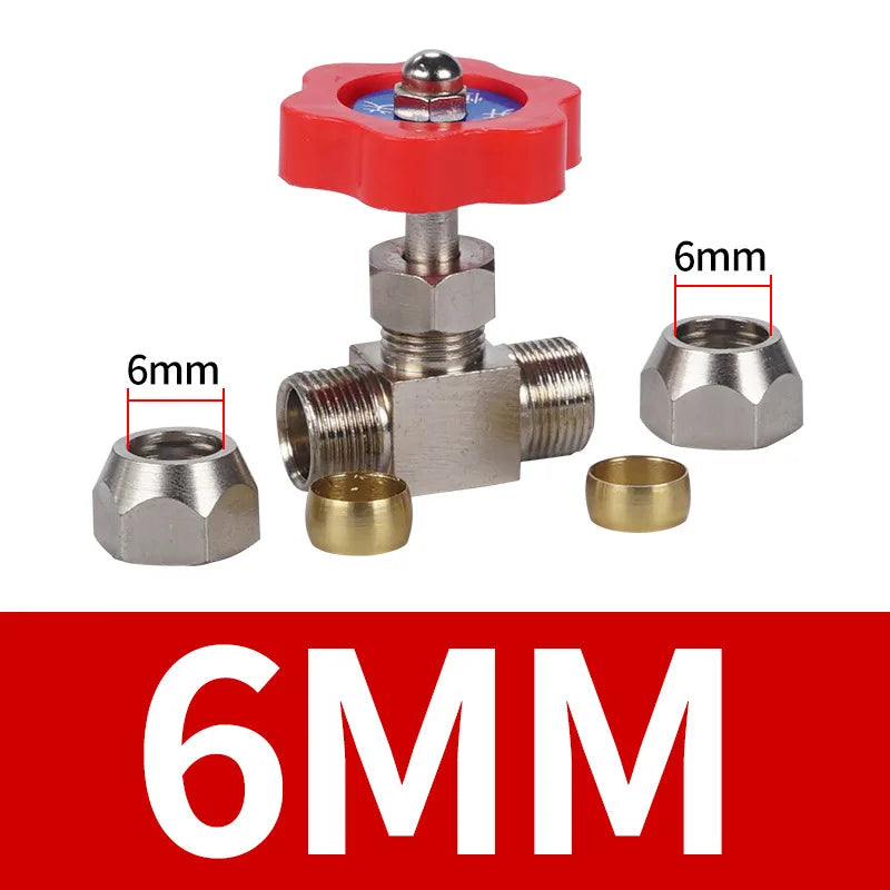 Copper Needle Globe Valve 6–12mm Nickel Plated | High Pressure