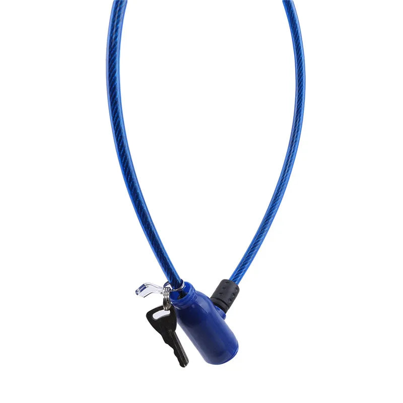 Bicycle Safety Lock Metal Universal Anti-Theft Lock Motorcycle Wire Lock Safety Cable with 2 Keys Bicycle Outdoor Supplies Peaceful Pleasures Health and Wellness