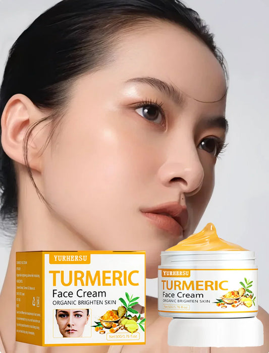 YURHERSU Turmeric Brightening Face Cream 50ml | Dark Spots Brightening Face Cream Oasis Select YELLOW 200g