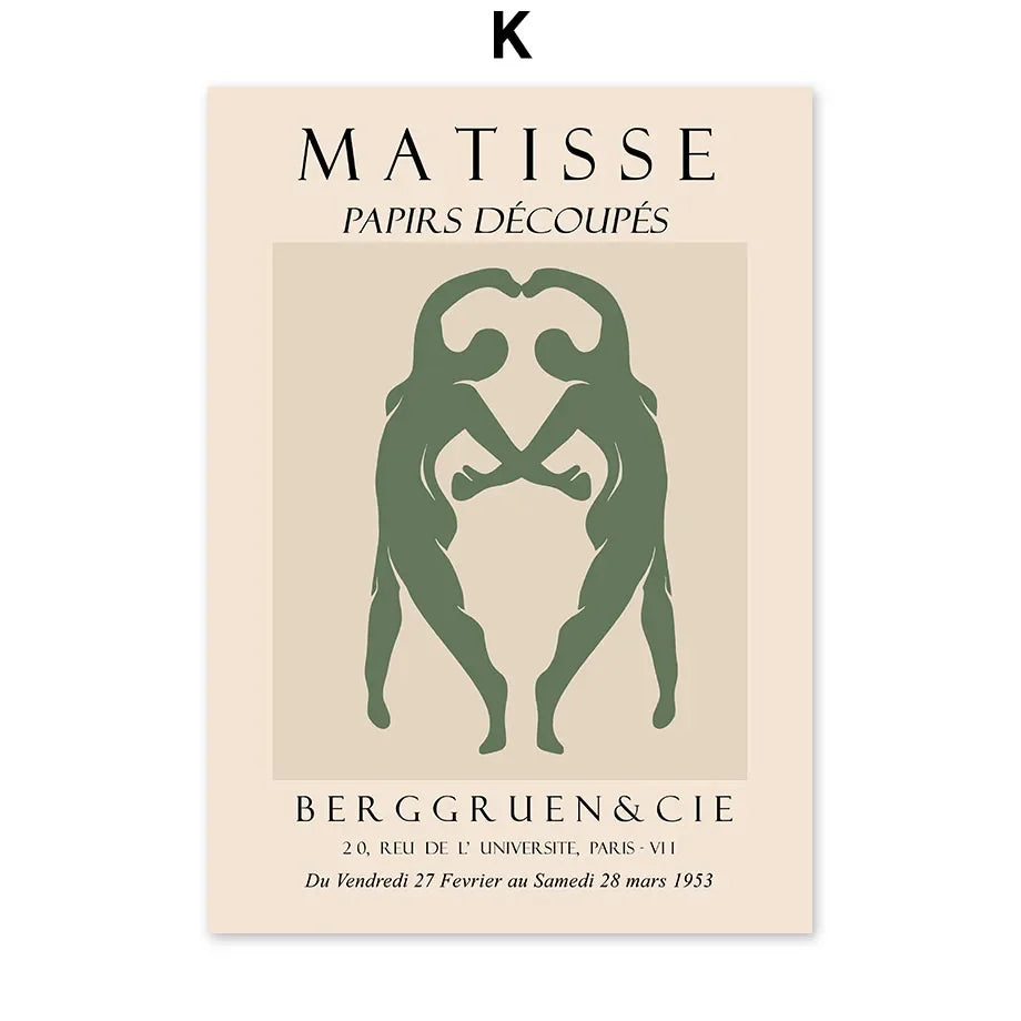 Abstract Matisse Bauhaus Picasso Exhibition Modern Wall Art Prints Canvas Painting Posters Wall Pictures For Living Room Deco Peaceful Pleasures Health and Wellness K 30x40cm Unframed