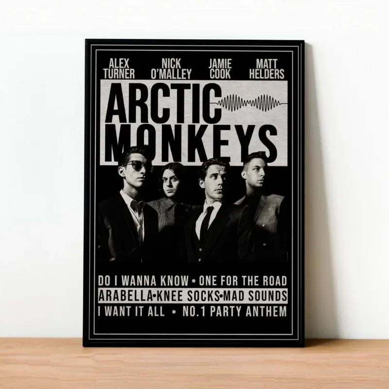 Arctic Monkeys Vintage Rock Band Canvas Wall Art Poster | Unframed