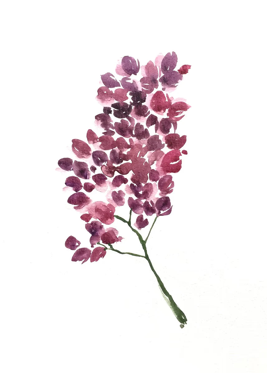 Watercolor Floral Canvas Wall Art Print | Unframed Poster