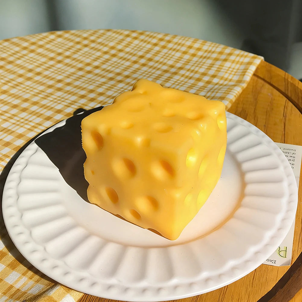Cute Cheese Mochi Squeeze Toy | Soft TPR Fidget Sensory Toy