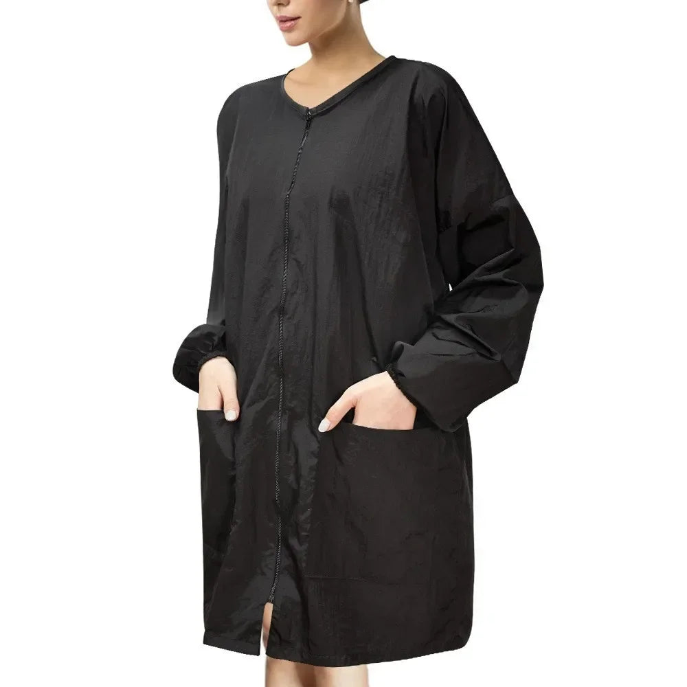 Barber Long Sleeved Haircutting Capes Waterproof Hairdresser Cutting Gown Antistatic Hairstyling Cloth Salon Peaceful Pleasures Health and Wellness