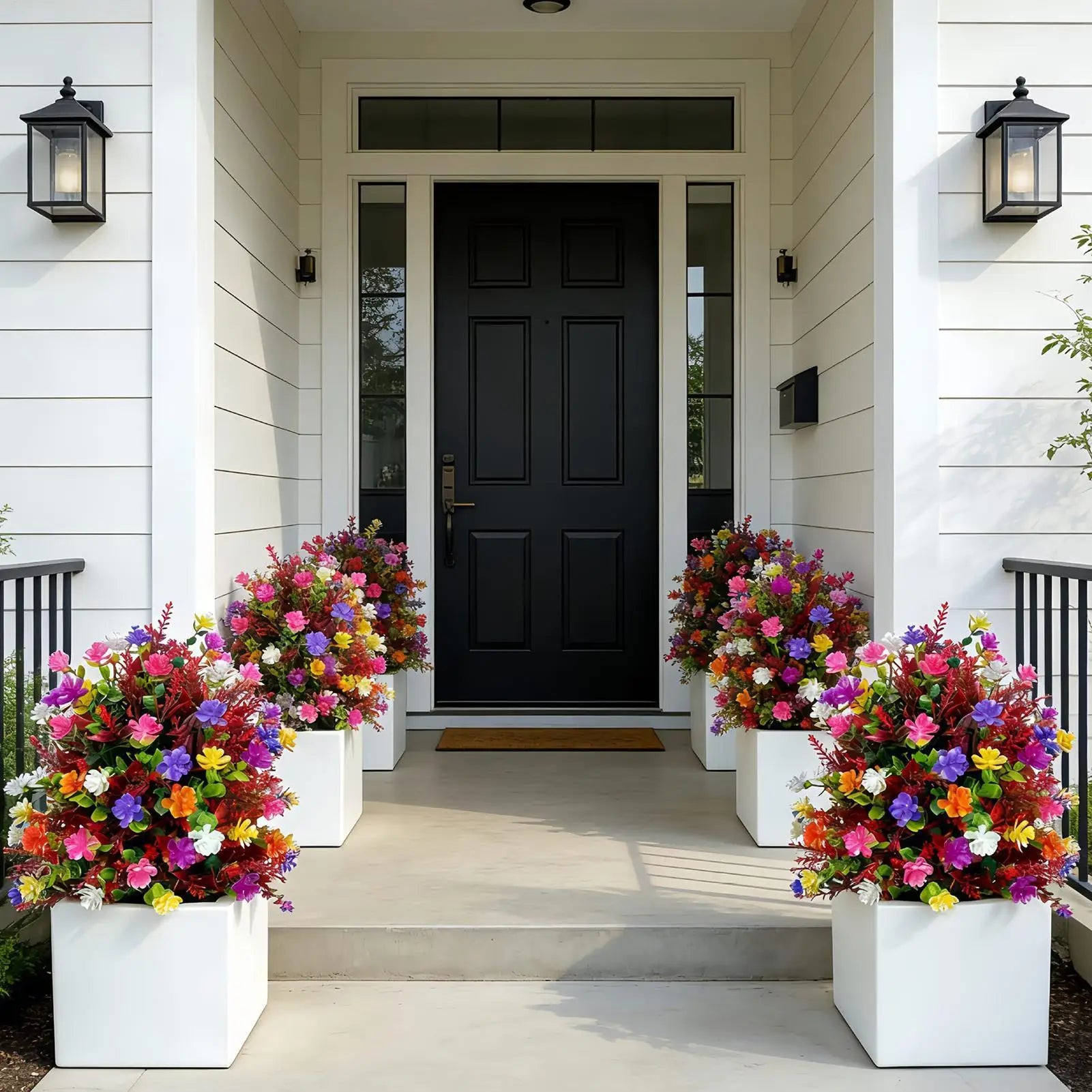 Faux Flowers Realistic Floral Spring Garden Stakes UV Resistant Artificial Flower Bouquet for All Season Lawn Porch Farmhouse Peaceful Pleasures Health and Wellness