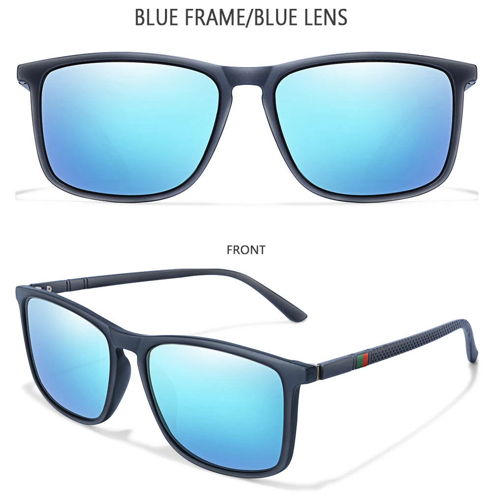 Luxury Square Vintage Polarized Sunglasses – UV400 Protection for Cycling, Driving, Fishing & Travel – Unisex