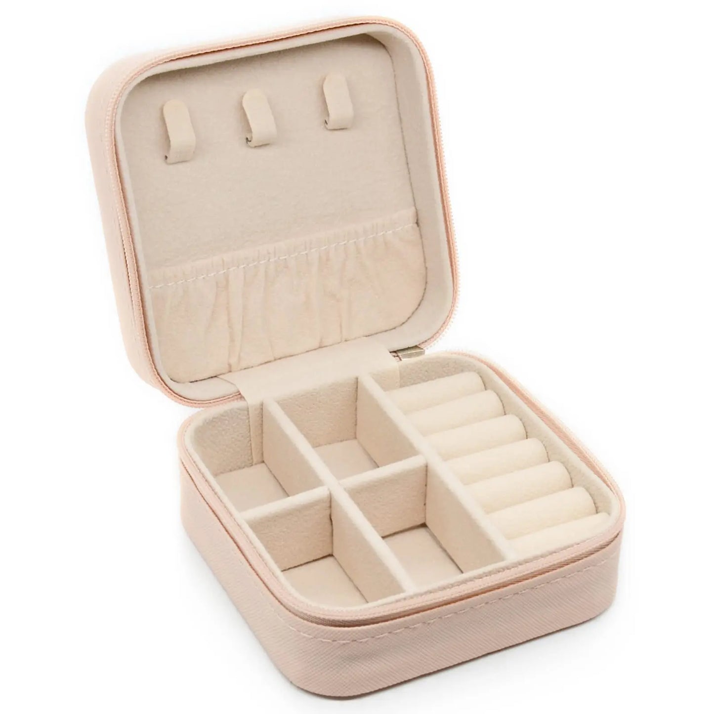 Mini PU Leather Jewelry Organizer Box | Travel Storage Case
