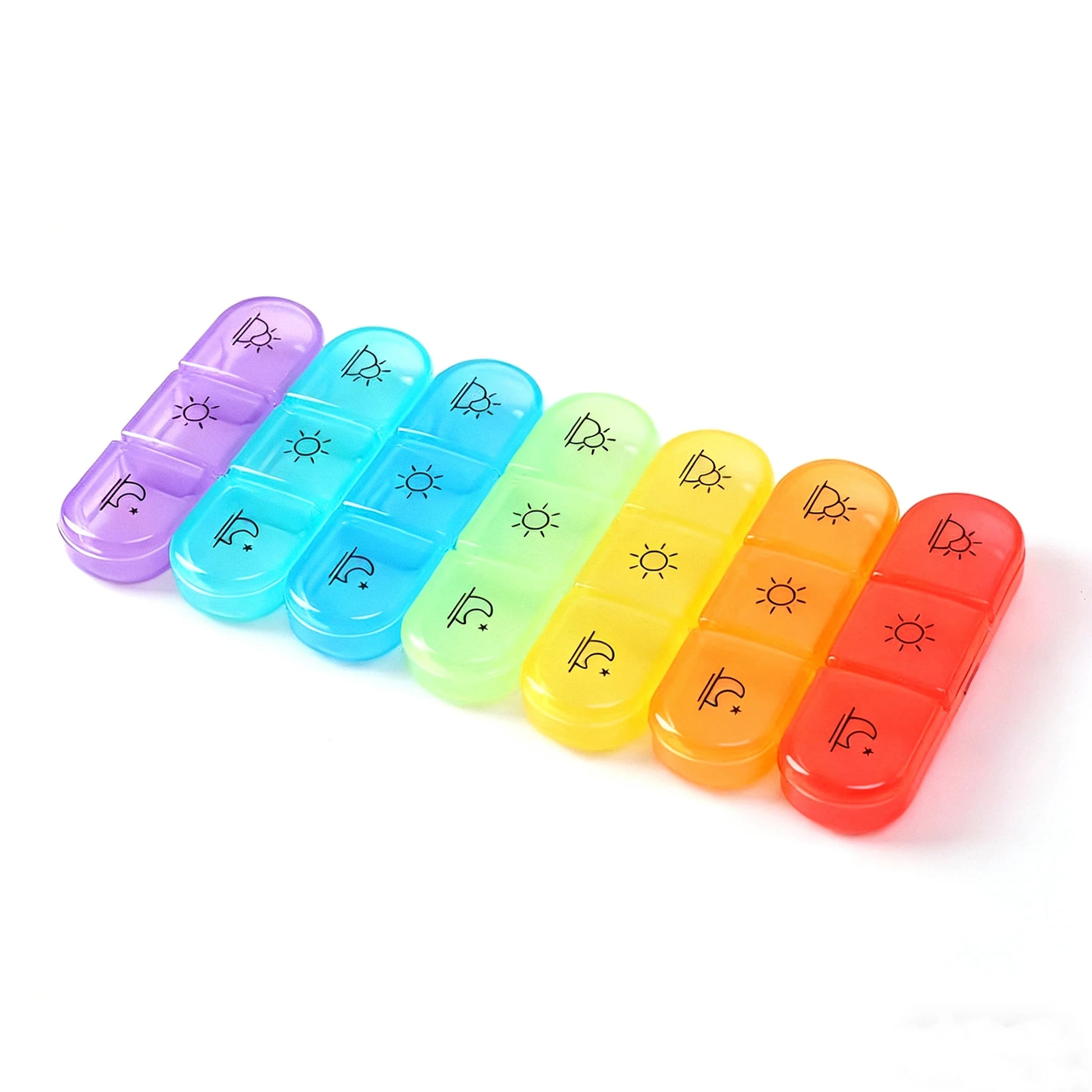 Portable 21 Compartment Medicine Box Weekly Daywise Tablet Storage Organizer for Morning Afternoon Evening Peaceful Pleasures Health and Wellness
