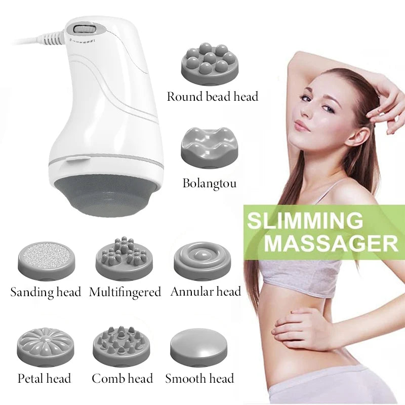 Home Appliance Massager, Multifunctional Household Massager, Abdominal Massage, Unisex, Full-Body Comfort Massager, Adjustable Multi-Speed Massage, Equipped with 8 Massage Heads, Suitable for Full-Body Relaxation, Muscle Rela Peaceful Pleasures Health and Wellness