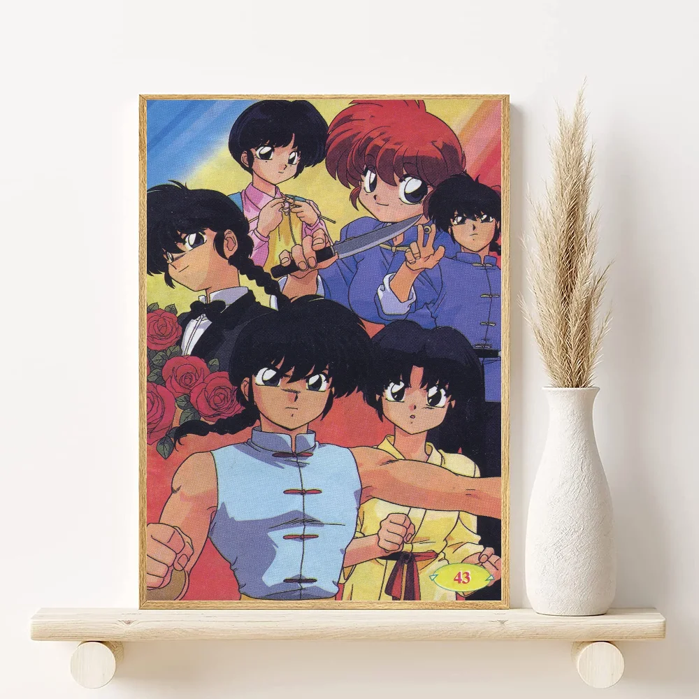 Ranma ½ Anime Poster HD Waterproof PVC Wall Art Decor Anime Wall Poster Peaceful Pleasures Health and Wellness