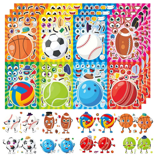 Make Sport Balls Puzzle Sticker Kids Party Game Toys DIY Football Peaceful Pleasures Health and Wellness