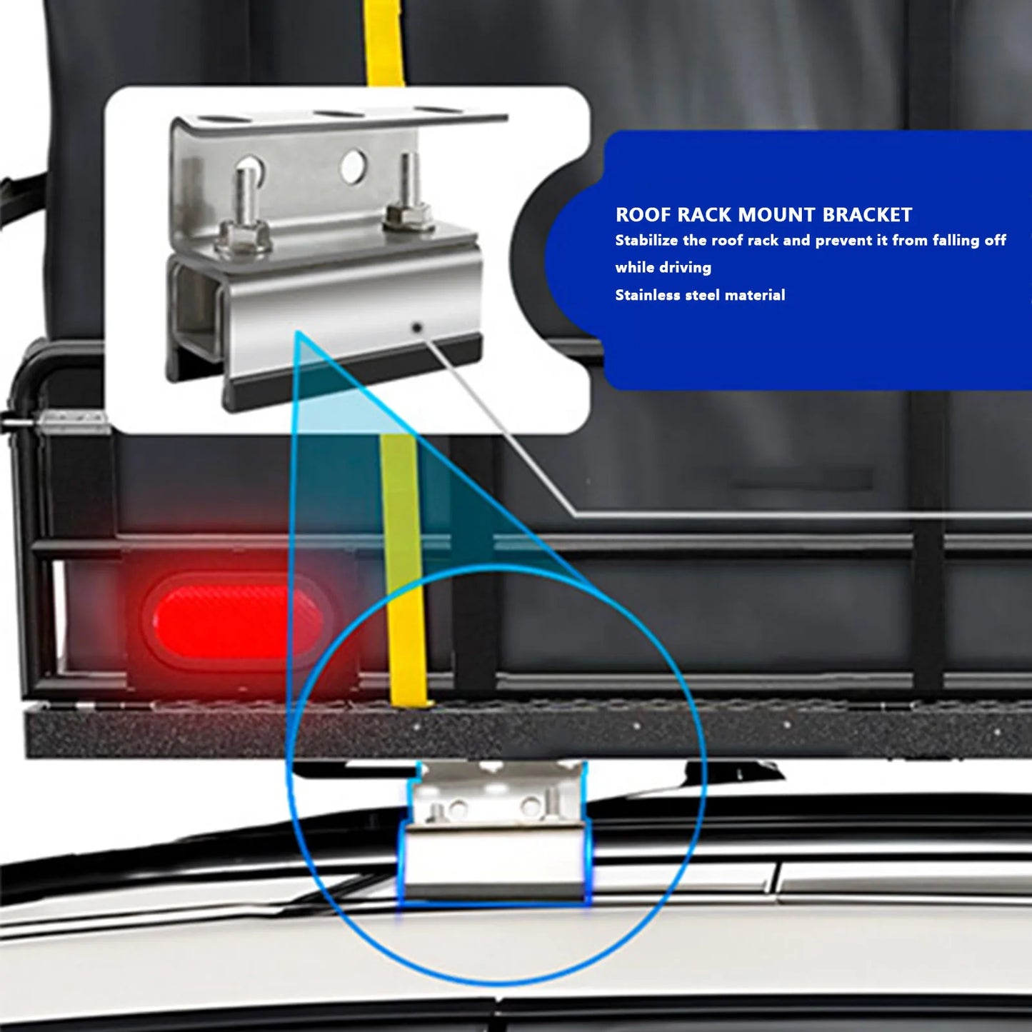 Stainless Steel Van Roof Rack Mount Kit – 4pcs No-Drill