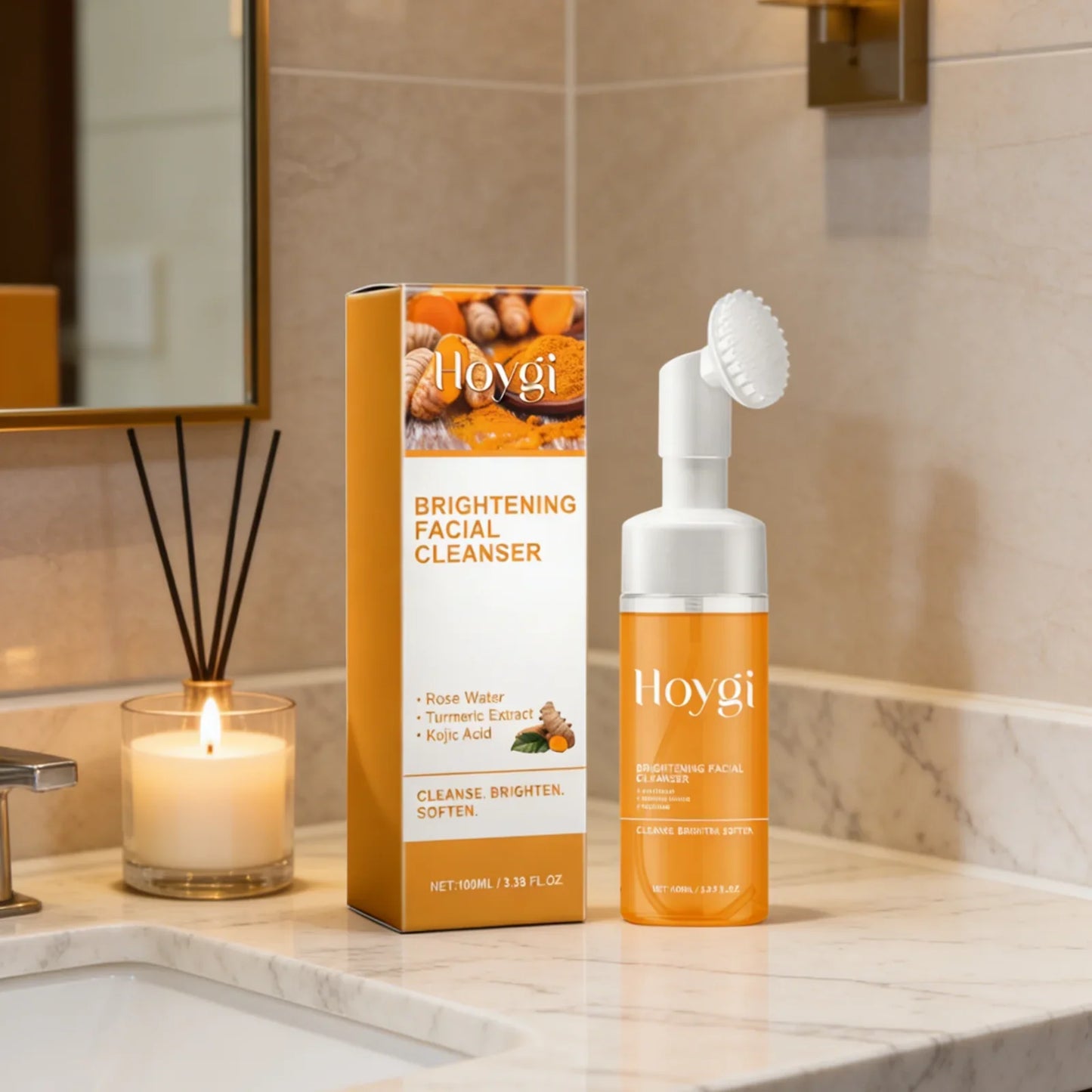 Hoygi Turmeric Foaming Facial Cleanser – Brightening Oil Control