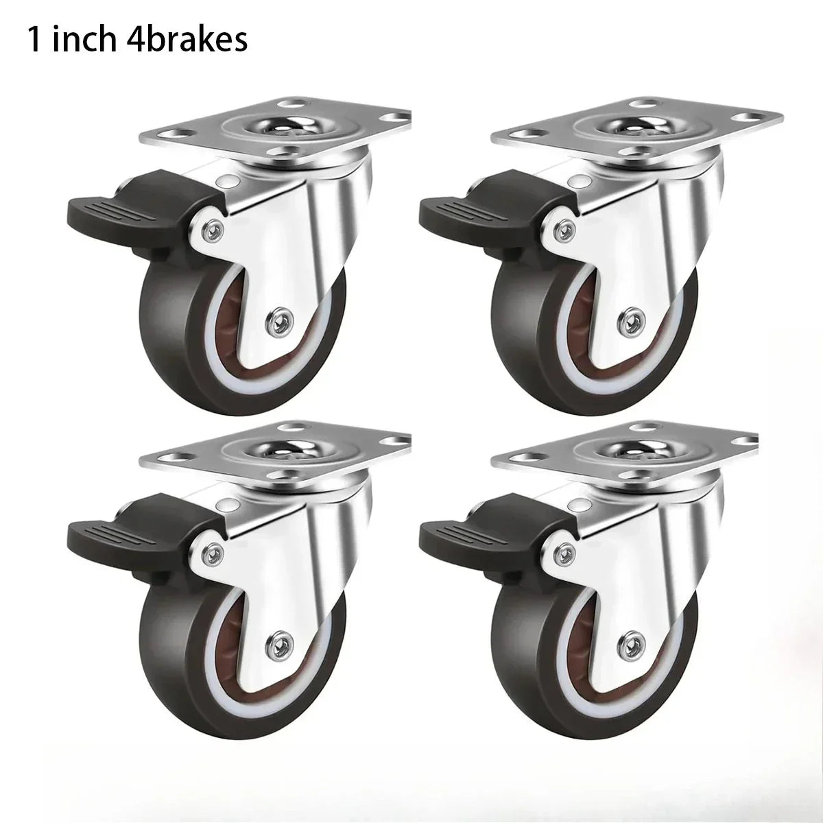 2 Inch Heavy Duty Rubber Furniture Caster Wheels – Set of 4