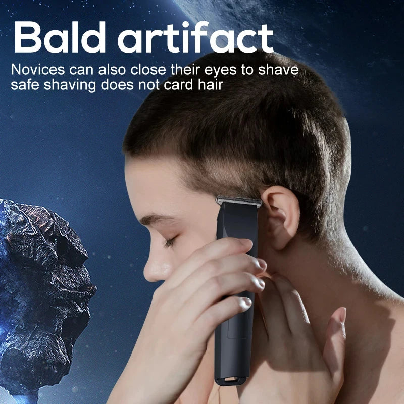 Electric Hair Clipper with Adjustable Cutter Head, USB Charging Design for Hair & Beard Trimming, Cordless Grooming Tool Peaceful Pleasures Health and Wellness