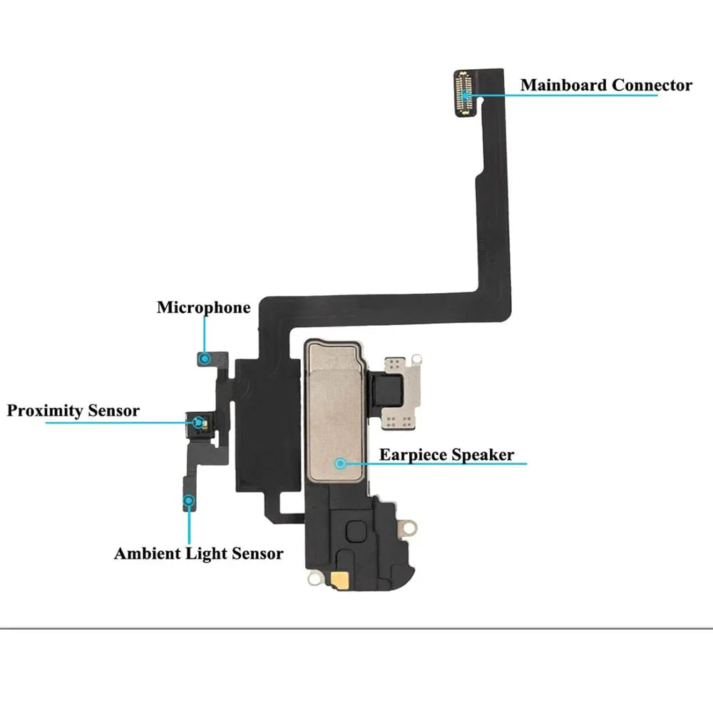 iPhone X–12 Pro Max Ear Speaker Flex Cable | Sensor & Mic