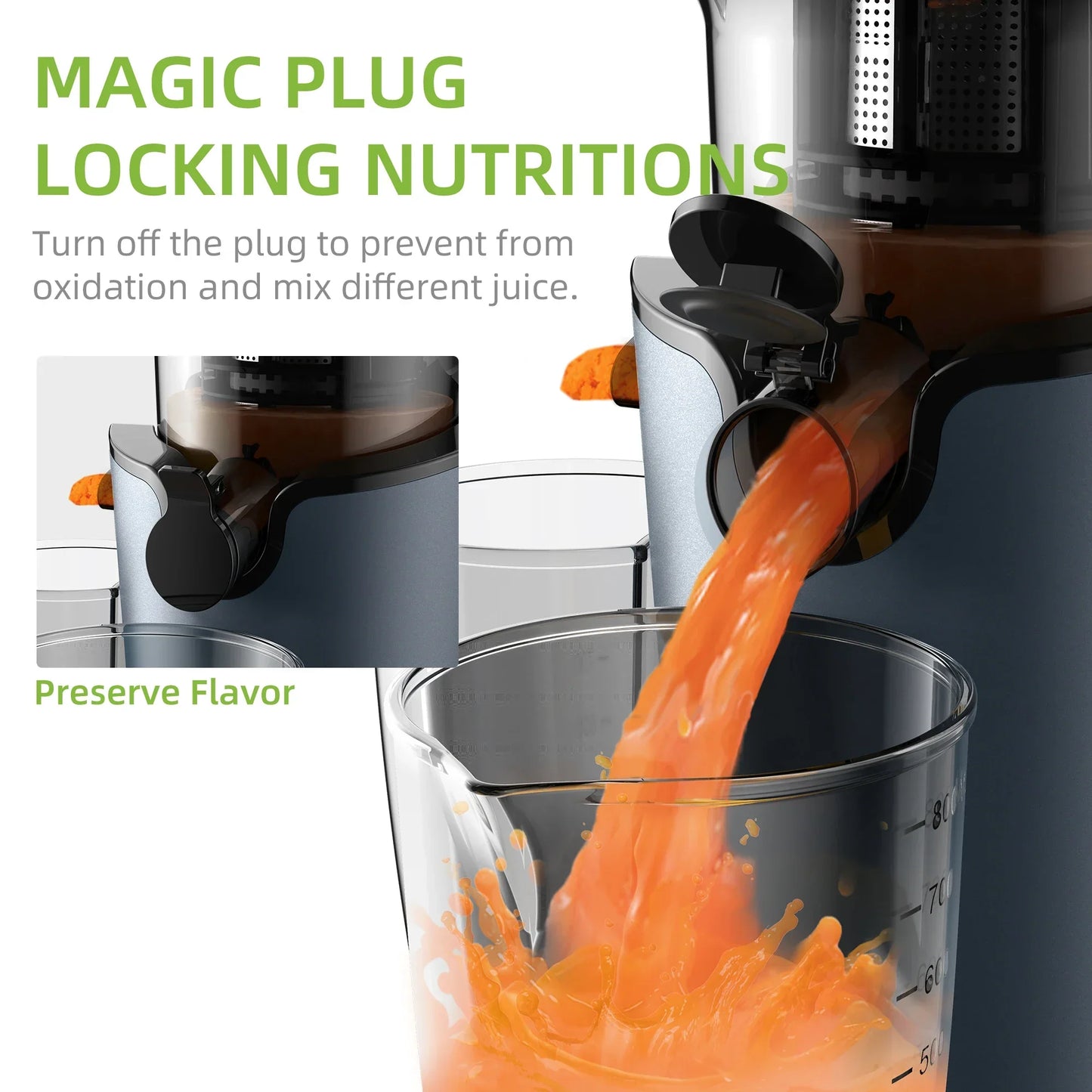 BioloMix Cold Press Juicer – 78mm Feed Chute, 200W DC Motor, BPA-Free Tritan Peaceful Pleasures Health and Wellness