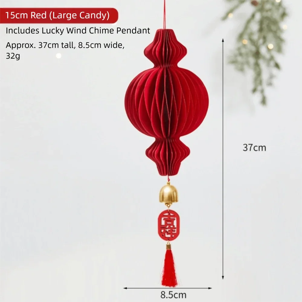 Red Honeycomb Paper Hanging Decoration with Tassel | New Year