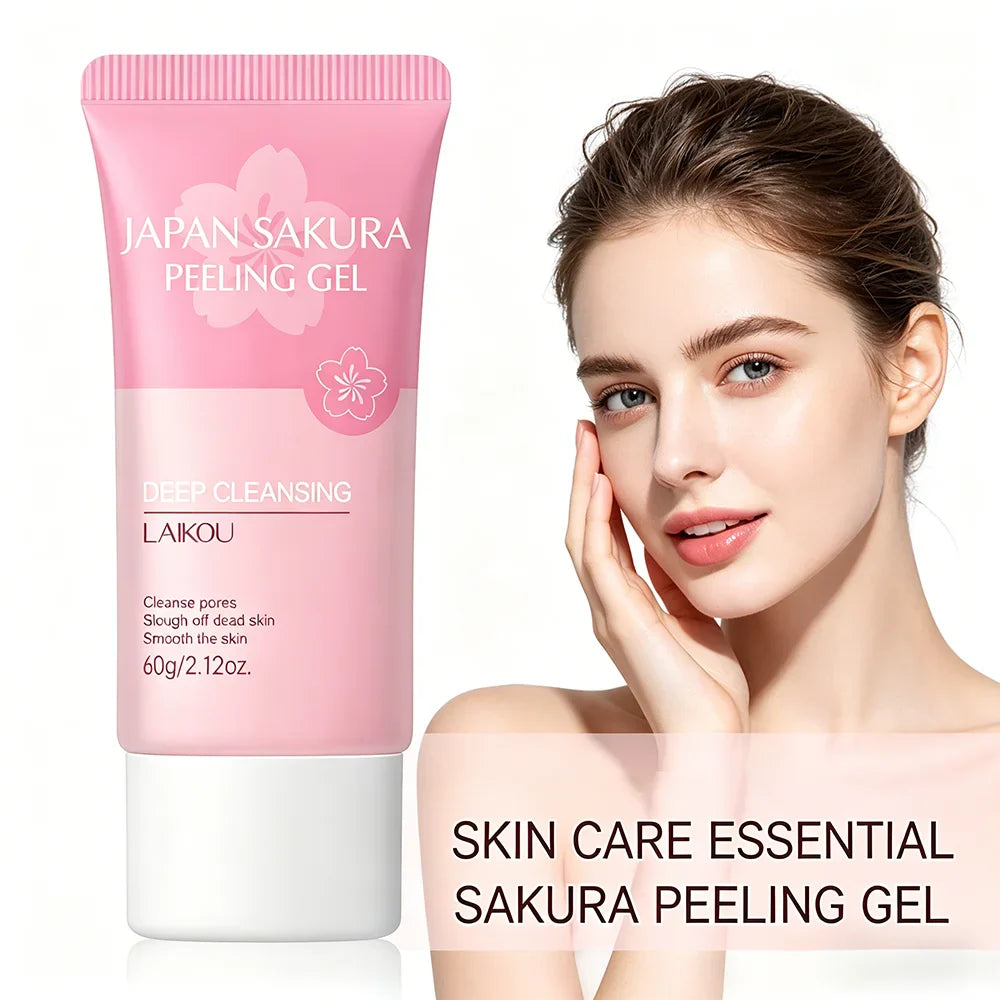 LAIKOU Sakura Peeling Gel – Gentle Face Exfoliator 60g