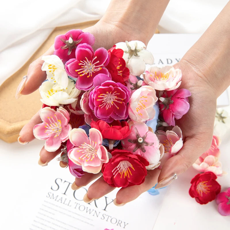 Artificial Sakura Silk Flower Heads 10/20pcs – Wedding Décor