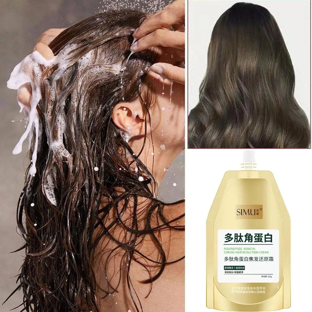 Polypeptide Keratin Hair Repair Cream 250g – Smoothing & Damage Restoration Treatment Peaceful Pleasures Health and Wellness