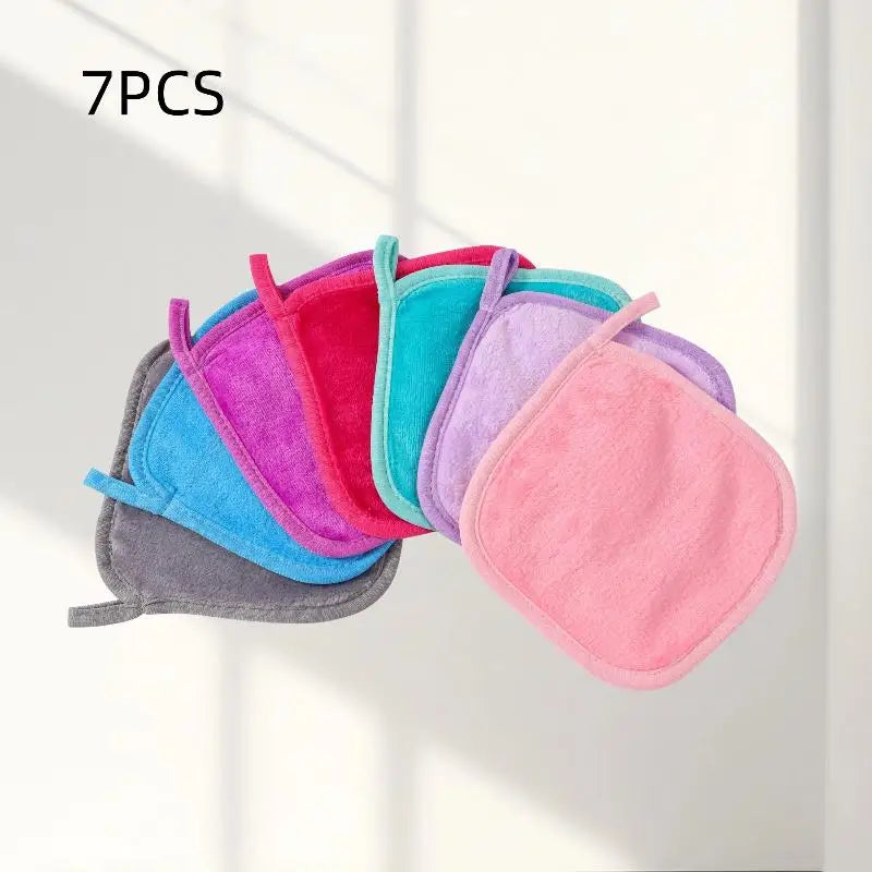 Microfiber Makeup Remover Cloths – 5/7 Pcs Reusable Face Pads