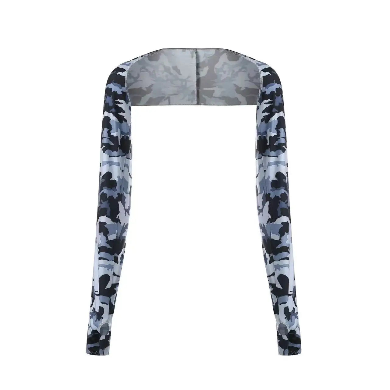 Cooling Shawl Arm Sleeves Sun Protection for Women Men with Finger Hole for Golfing, Driving, Riding, Fishing Peaceful Pleasures Health and Wellness Camouflage Grey