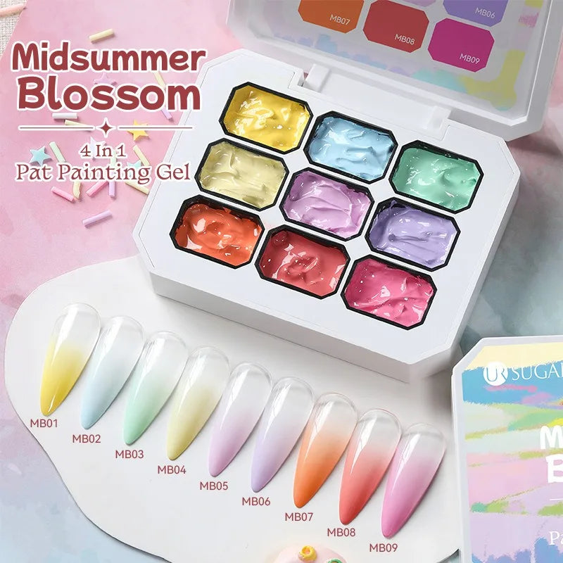 4-in-1 16 Color Nail Art Gel | Gradient Ombre Blush Polish