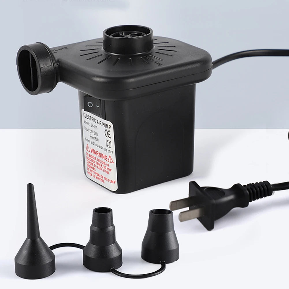 Electric Air Pump 3 Nozzles – Portable Inflator & Deflator Pump