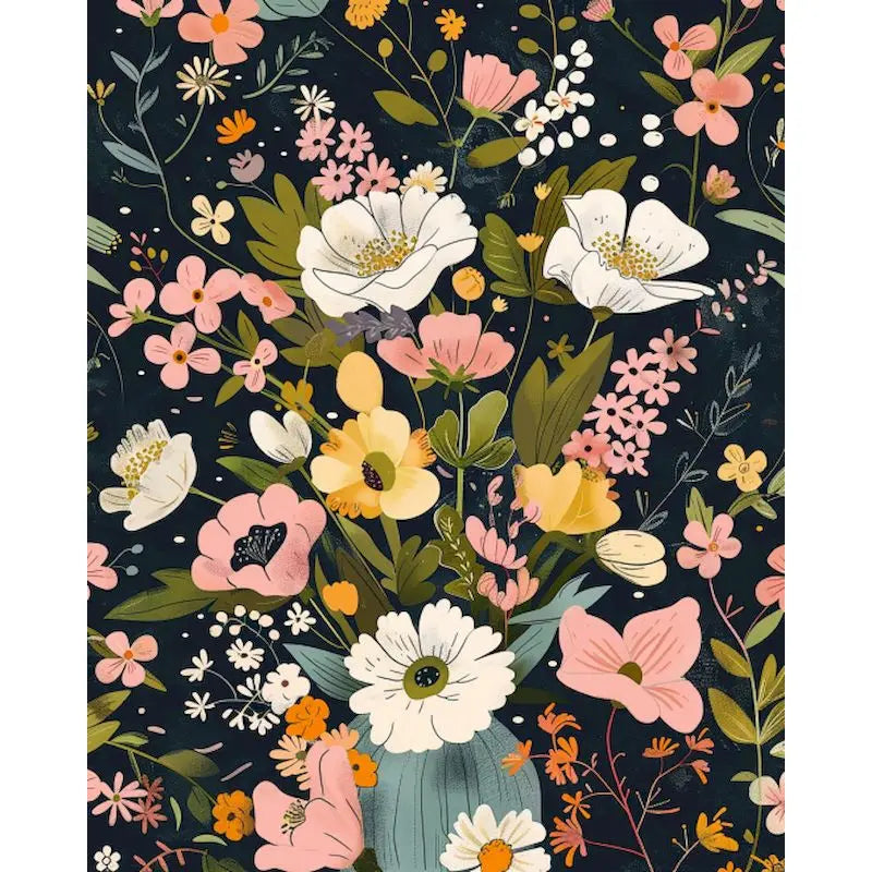 PhotoCustom Painting Paints By Numbers,For Beginner,Simple,Art,Handmade,Simple Flowers,Art Supplies,Digital,On Canvas,Home Decor Peaceful Pleasures Health and Wellness