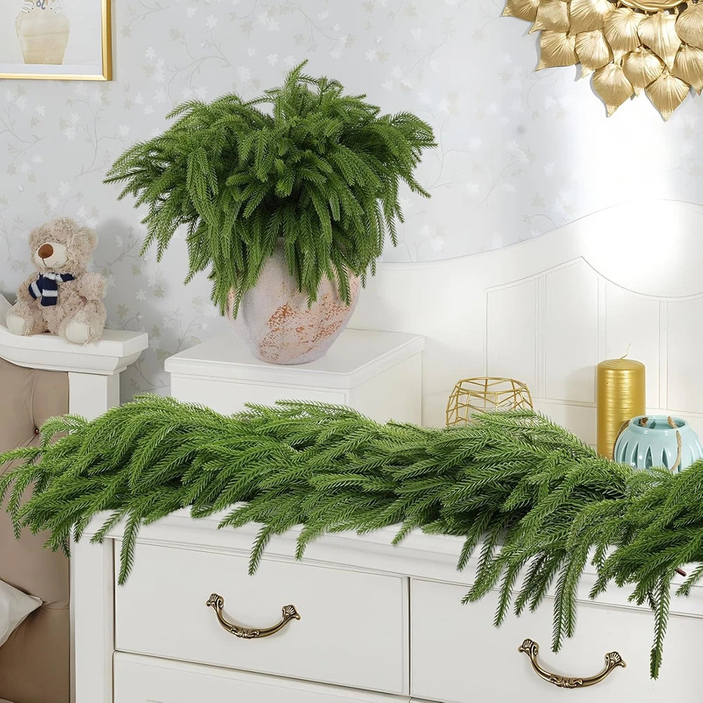 Artificial Pine Needle Branch for Christmas Wreath & Home Decor
