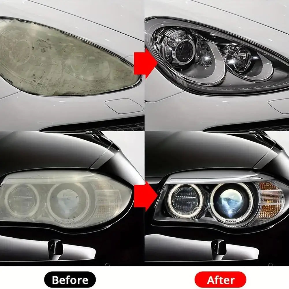 Auto Headlight Restoration Liquid Kit, 2-Step Car Headlight Polishing Cleaning Agent Set for Yellowed/Oxidized Headlights Repair Peaceful Pleasures Health and Wellness