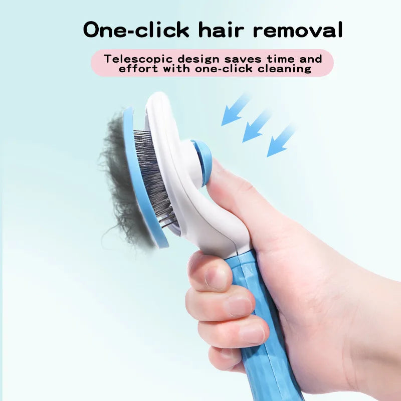 Pet Cleaning Tool Adjustable Needle Comb for Cats Dogs Universal Hair Removal and Anti Slip Handle Cat and Dog Specific Product Peaceful Pleasures Health and Wellness