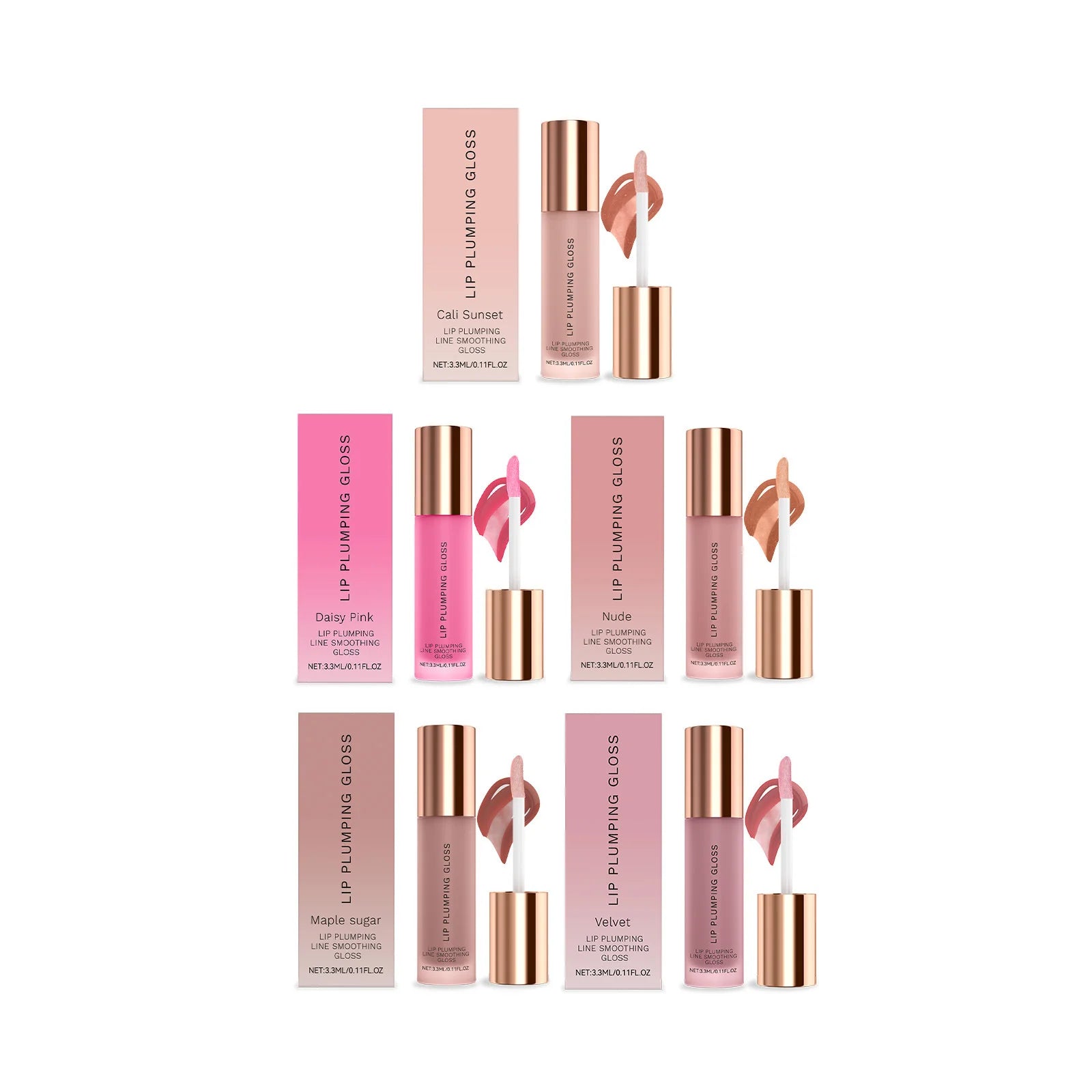Gloss Lip Balm Reduce Lip Lines Moisturizing Plumping Repair Smooth Enhance Luster Softening Hydrating Colored Liquid Lipstick Peaceful Pleasures Health and Wellness
